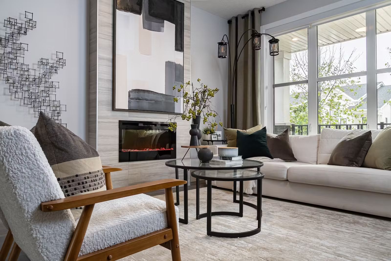 Living room of Sirocco townhomes in Calgary